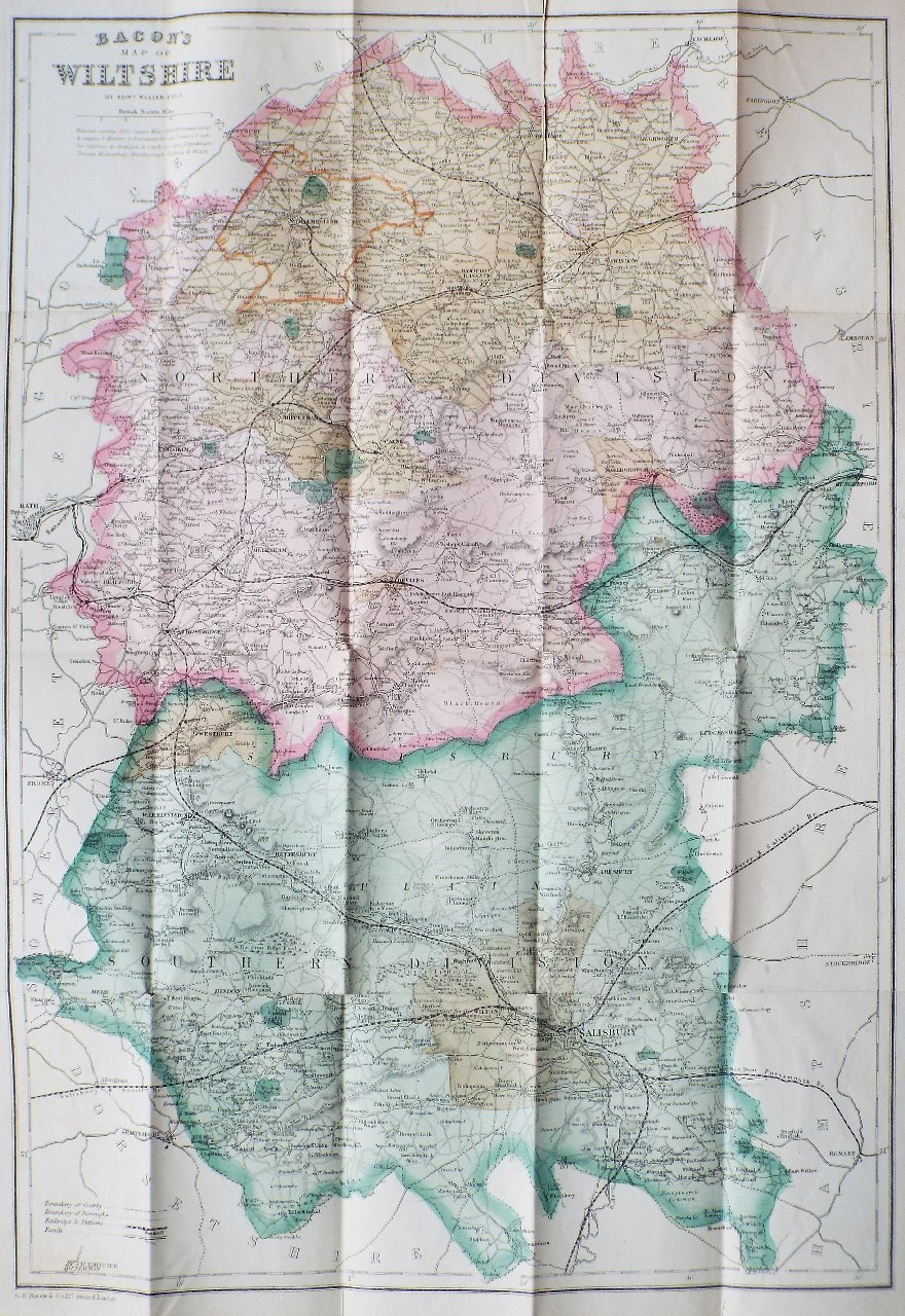 Map of Wiltshire - Bacon